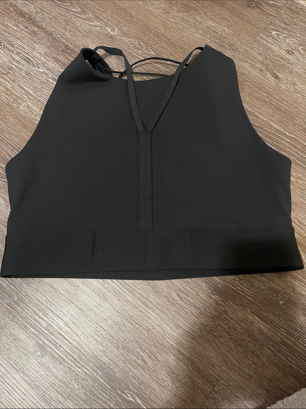 Lole Black Strappy Sports Bra Crop Top